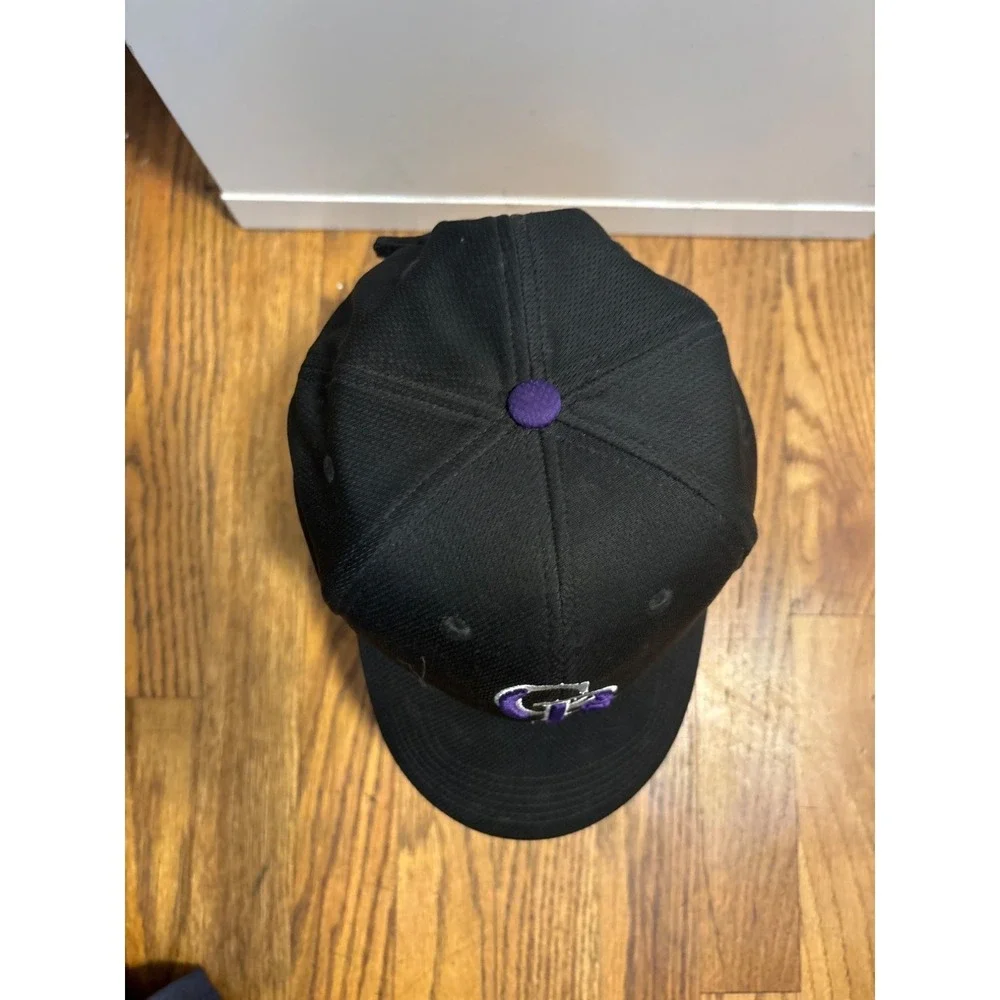 Colorado Rockies MLB Baseball Hat OC Sports Black Purple Adjustable‎ OSFM Cap